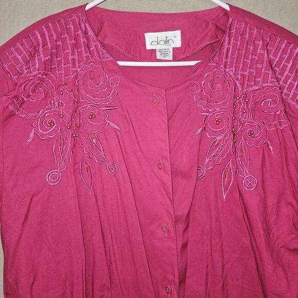 Dalin Pink Beaded Shorts And Top Matching Outfit 1X Sparkle Chic Vacation Bright - Picture 3 of 16